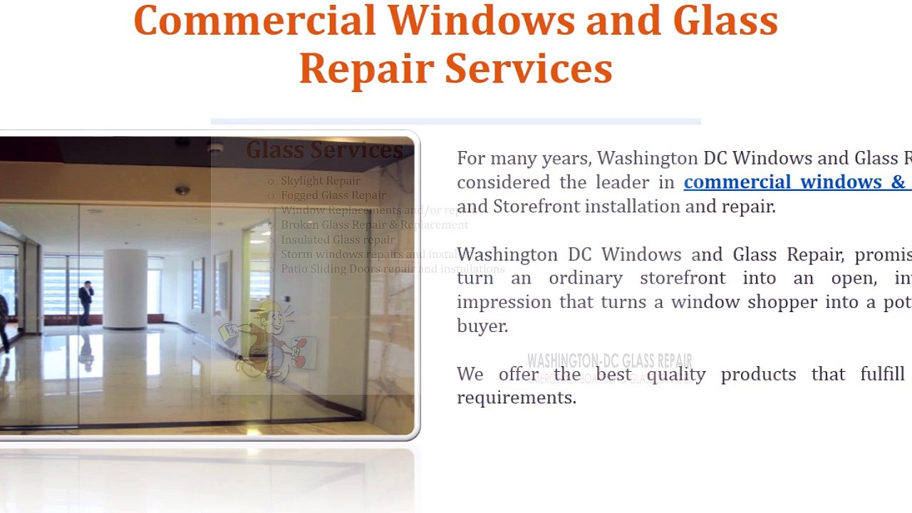 Repair Residential and Any Types of Glass Repair Services in DC