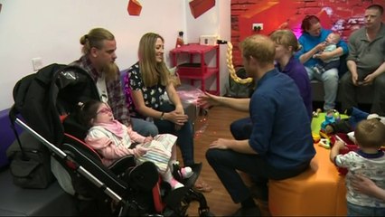Prince Harry raises spirits at Leeds Children's Hospital