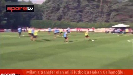 Hakan Çalhanoğlu idmanda şov yaptı!
