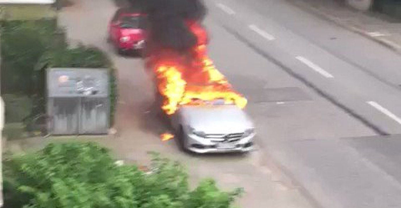 Cars Set Alight During G20 Protests in Hamburg