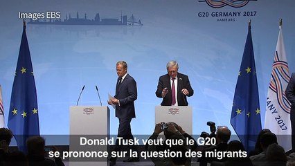 Migrants: Tusk dénonce l'hypocrisie de certains membres du G20