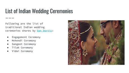 Dan Dortic: Indian Wedding Traditions