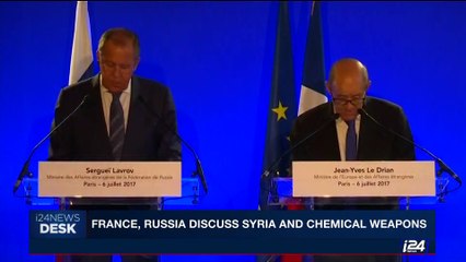 i24NEWS DESK | France, Russia discuss Syria and chemical weapons  | Friday, July 7th 2017