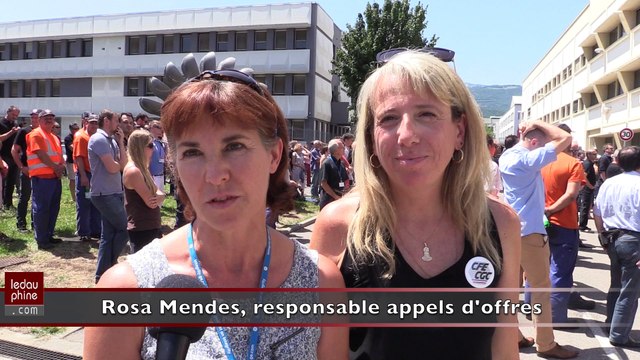 Les salariés de General Electrics protestent