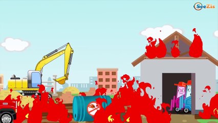 Building Cars for Kids - Giant Excavator | Learn Vechicles for Children | New Kids Compilation