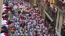 Espagne: première course de taureaux de la San Fermin