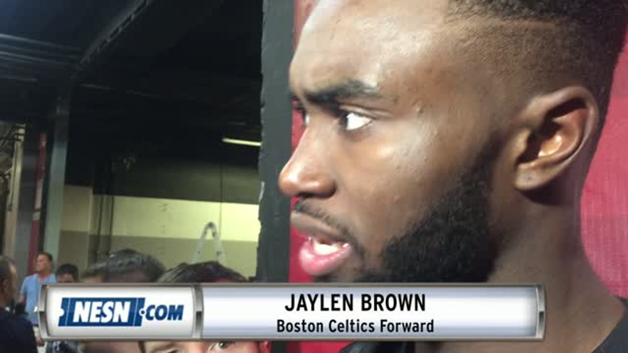 Jaylen Brown Reacts To Celtics' 86-81 Win Over Lakers