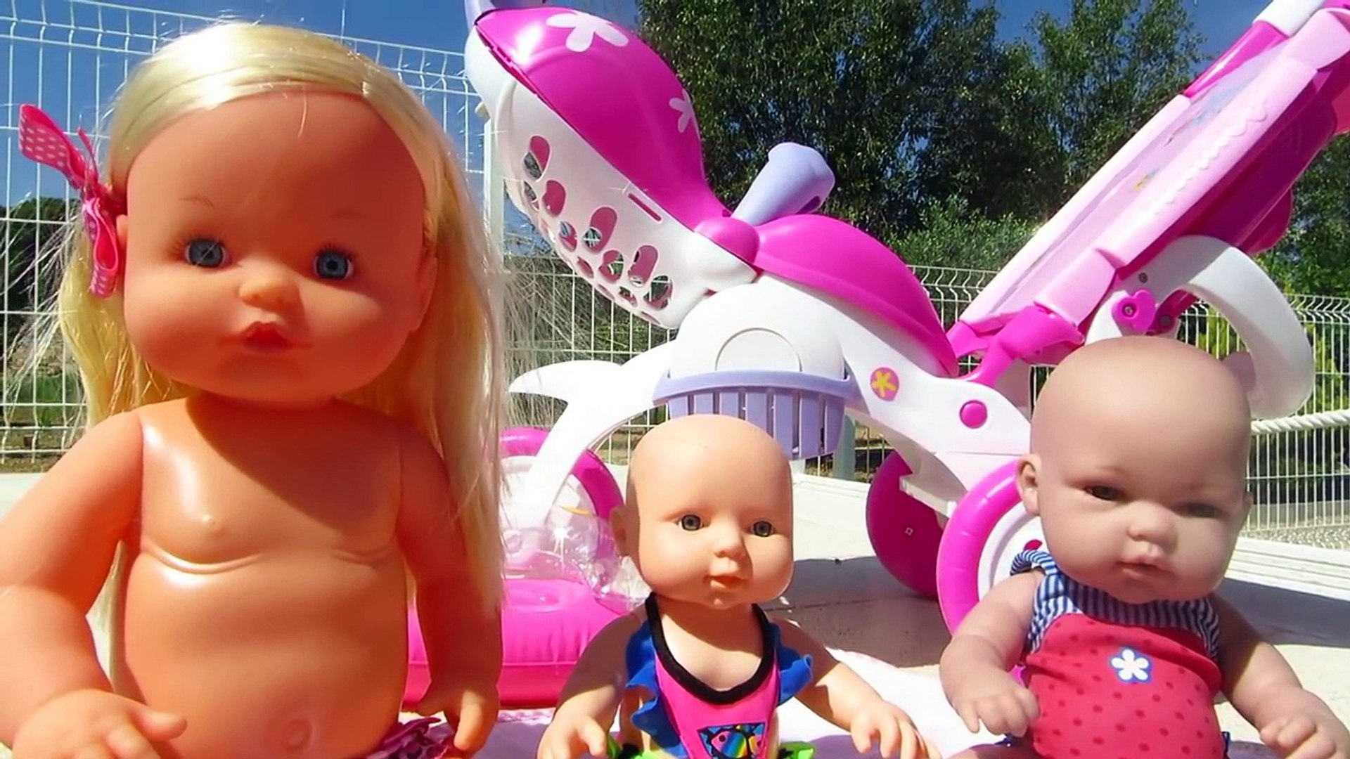 Aventuras en la piscina con las bebés Lucía, Ana y Nenuco Pepa Los mejores juguetes de muñ – Видео Dailymotion