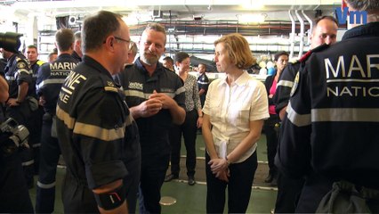 La ministre des Armées à bord de la frégate de défense aérienne Forbin