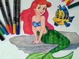 Libro dibujos animados para colorear colorante para Juegos Niños páginas princesa inquietud Disney Ariel Ariel