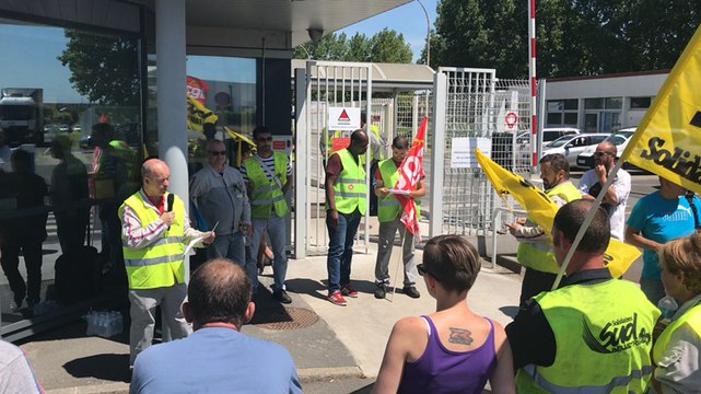 Débrayage à l'usine PSA de Caen