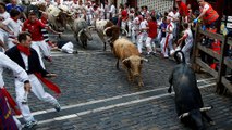 Los Cebada Gago dejan tres heridos por asta de toro en el primer encierro de San Fermín