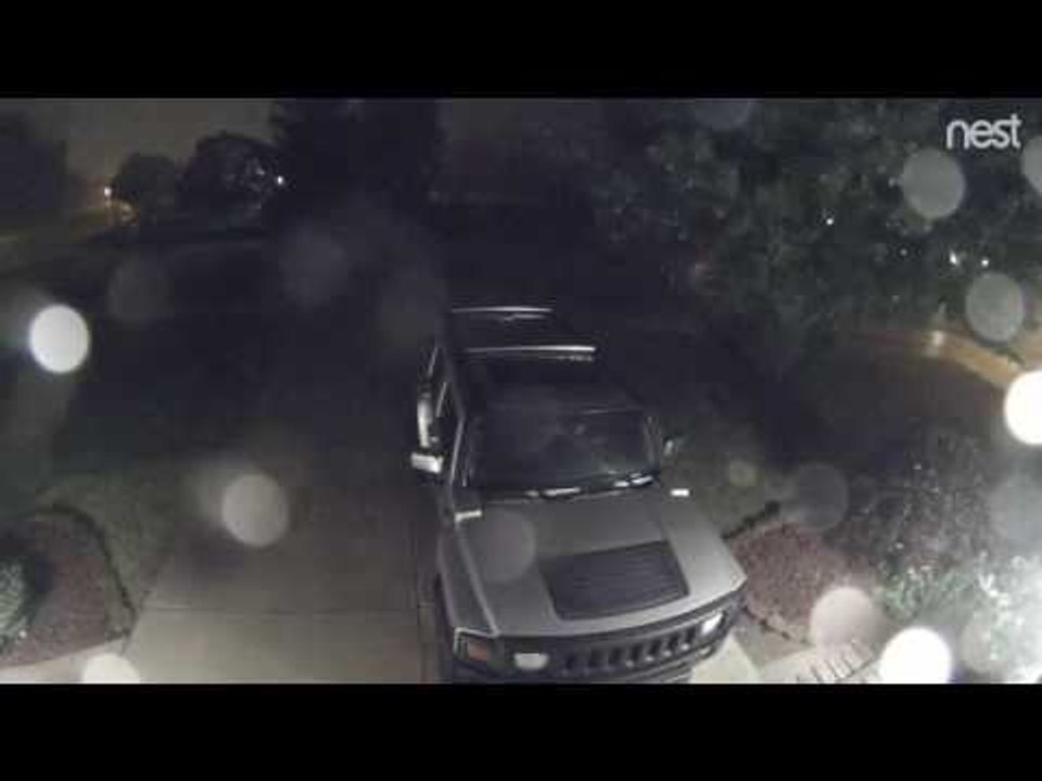 Winds Flip Trampoline Onto Vehicle in Michigan