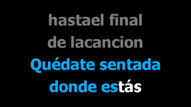 Debut y despedida - Los angeles negros - Karaoke - Letra