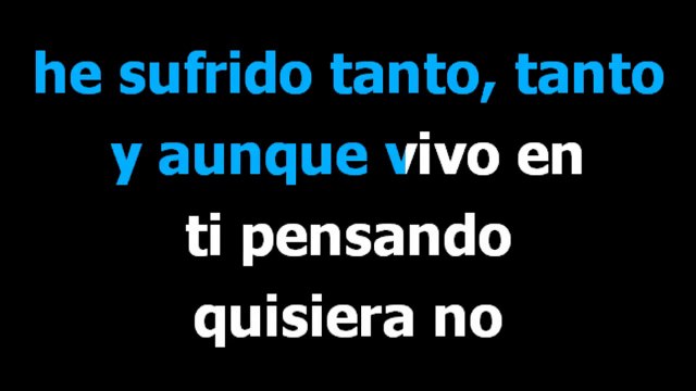 Quisiera no quererte mas - Los angeles negros - Karaoke - Letra