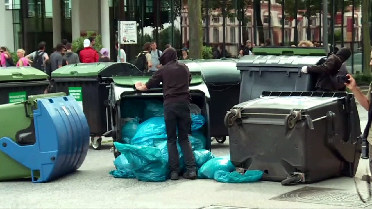 Violentas manifestaciones anti-G20 en Hamburgo