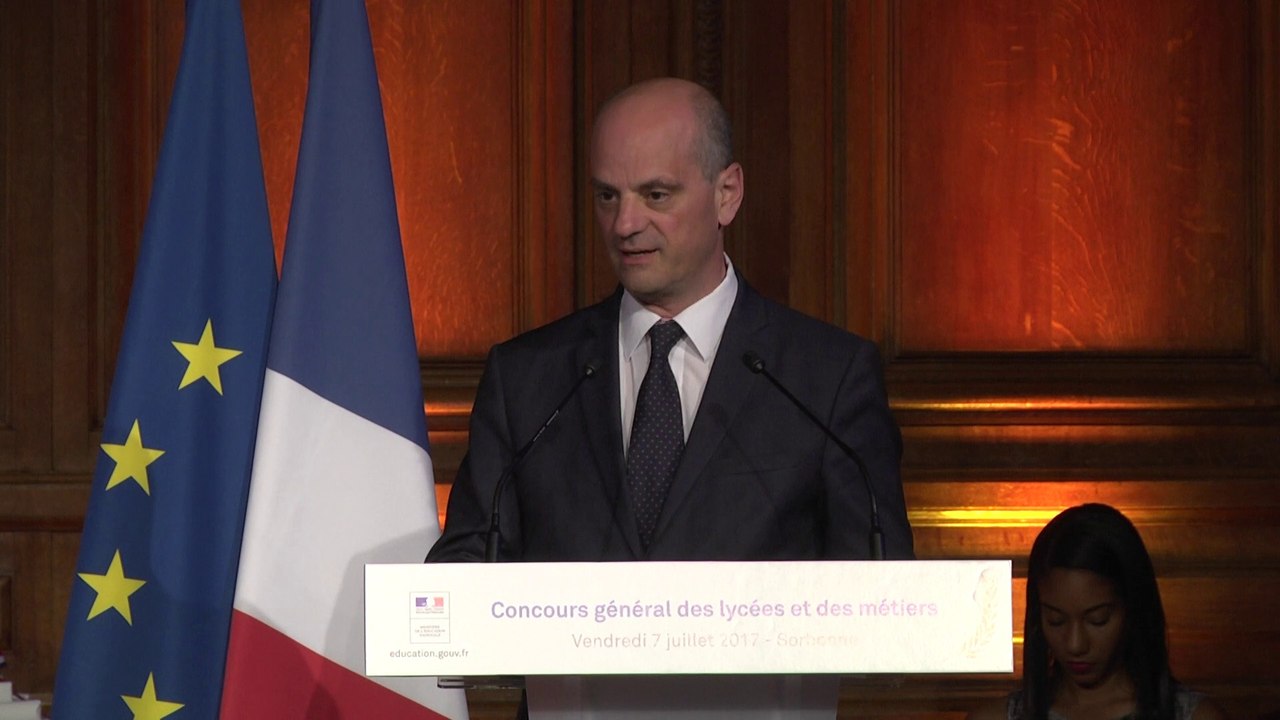 Concours général des lycées et des métiers 2017 : discours de Jean-Michel Blanquer