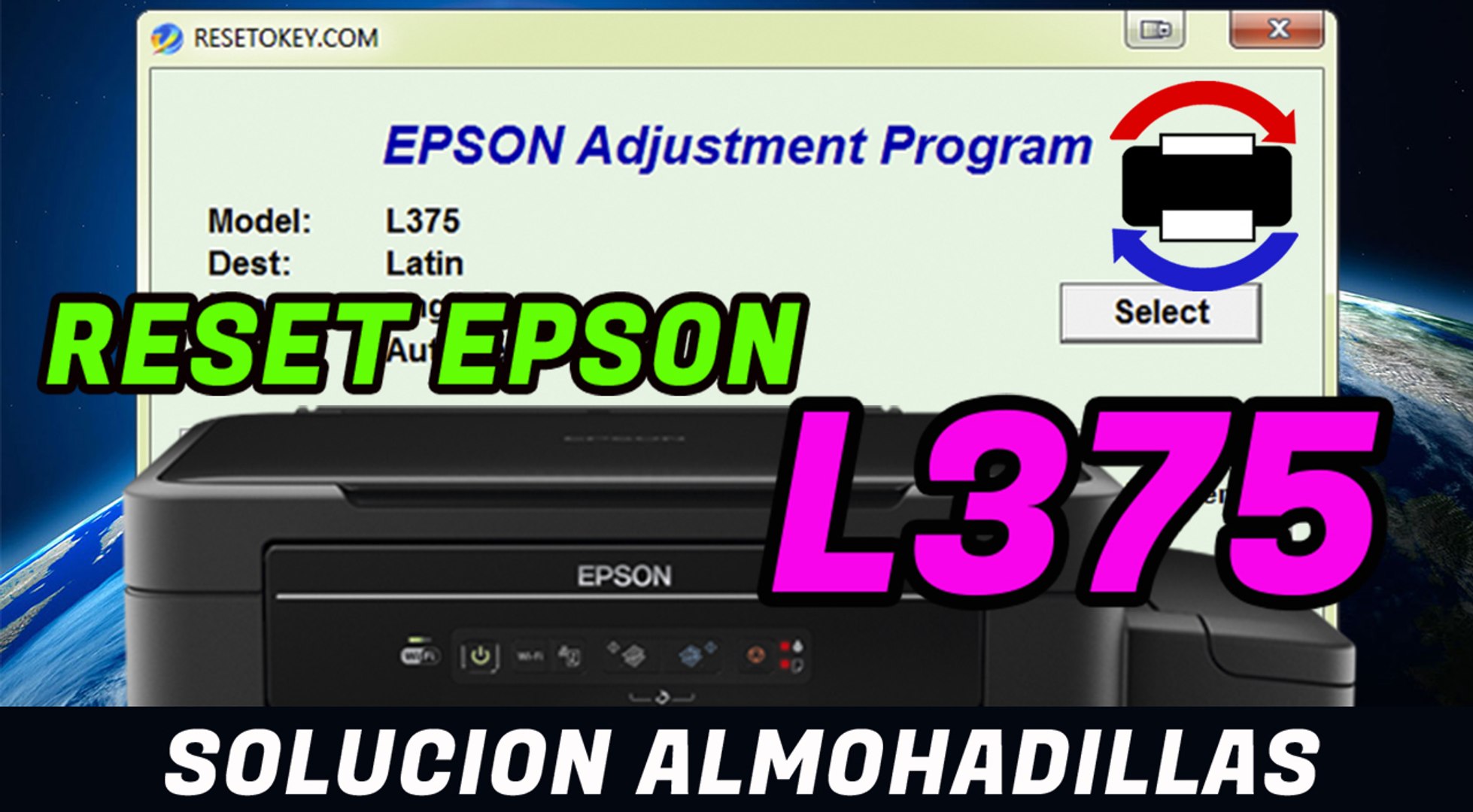 Reset EPSON L375 Solucion Almohadillas han llegado al final de su vida Util  - 100 % Garantizado - Vídeo Dailymotion