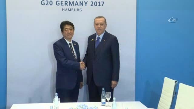 Cumhurbaşkanı Erdoğan, Japonya Başbakanı Abe ile Bir Araya Geldi
