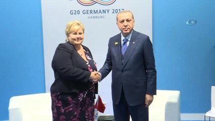 Cumhurbaşkanı Erdoğan, Norveç Başbakanı Solberg'i Kabul Etti