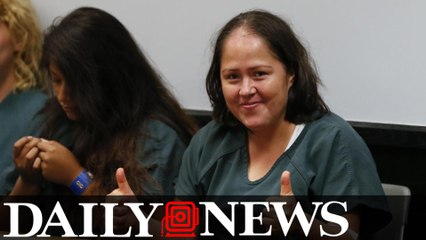 Download Video: Mother accused of killing kids and husband gives thumbs up in court