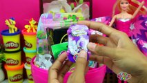 Play Doh GIANT Surprise Eggs Barbie Princess Kara - Shopkins LPS My Little Pony Mystery Mi