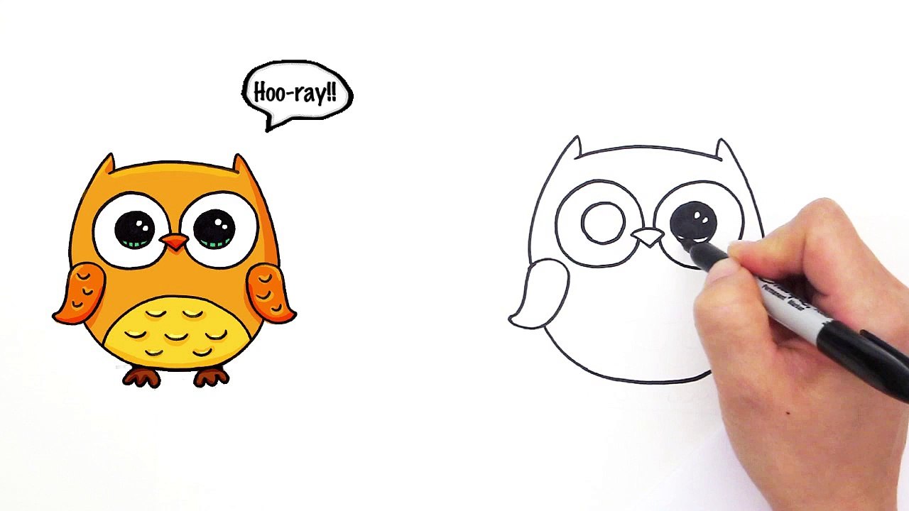 Comment à dessiner dessin animé chouette dessin leçon