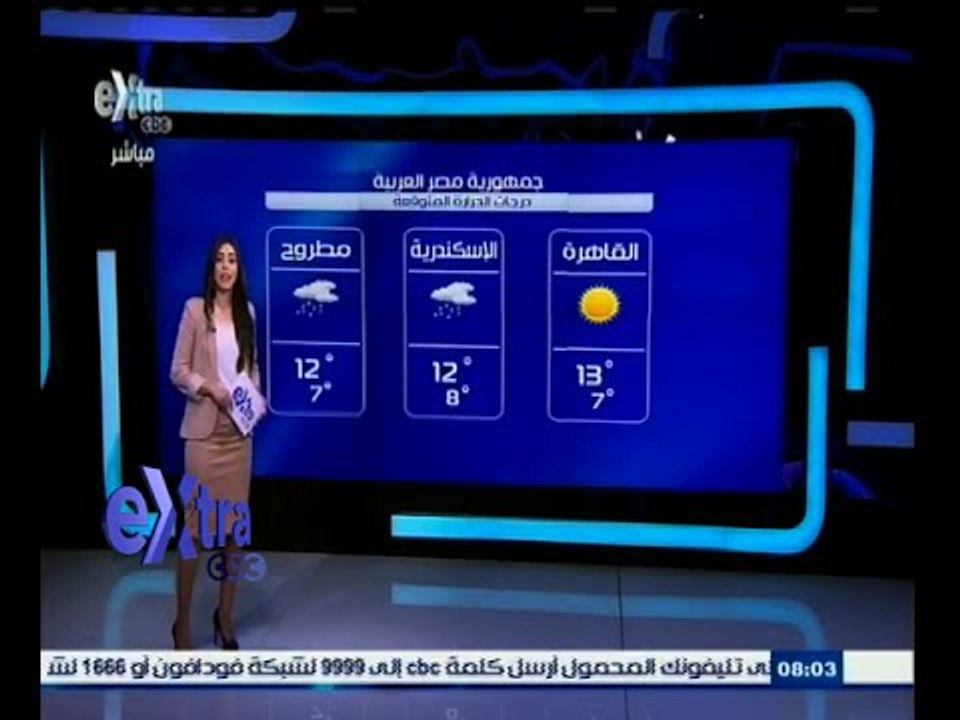 #غرفة_الأخبار | حالة الطقس ودرجات الحرارة ليوم...