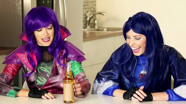 Mal & Evie Soda Challenge with Descendants What's in my Mouth Mal & Evie Makeup. DisneyToysFan. , Animated Movies cartoons 2017 & 2018 , animated cartoons 2017 & 2018