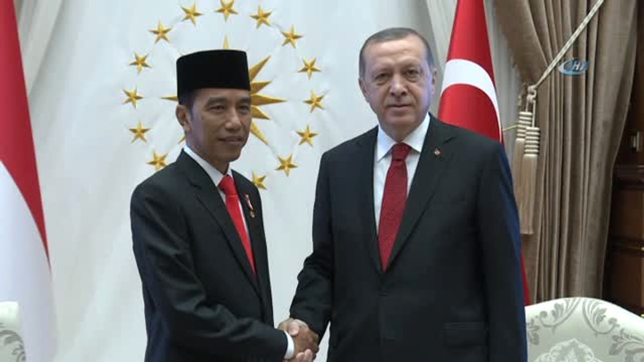 Ankara) Cumhurbaşkanı Erdoğan, Endonezya Cumhurbaşkanı Widodo'yu Kabul Etti