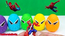 Play Doh Rainbow Spider-Man Marvel Super Hero Squad Surprise Eggs Toys