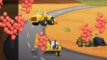 Acerca de dibujos animados Niños para de dibujos animados sobre la construcción de maquinaria excavadora bulldozer Los coches son