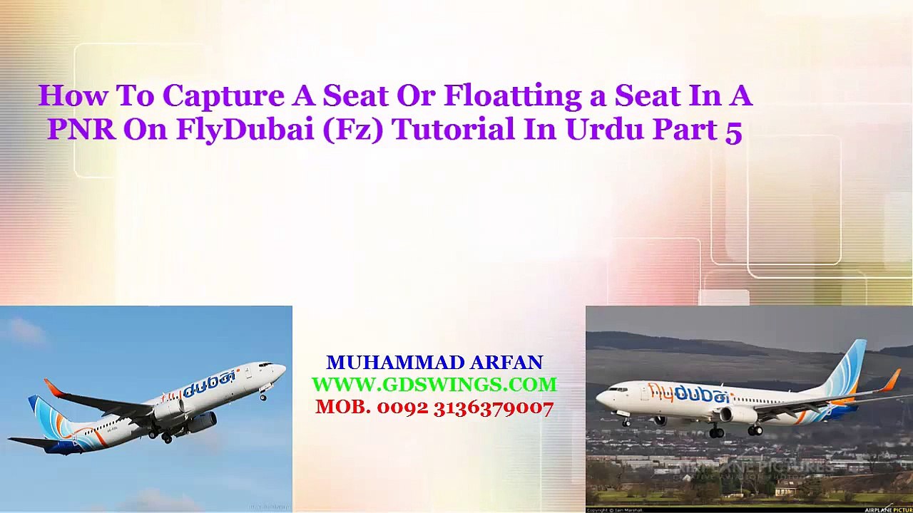 How To Capture A Seat Or Floatting a Seat In A PNR On FlyDubai Fz -