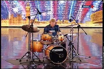 1er garçon le batteur eu Nouveau Auditions de talent en Grande-Bretagne kieran gaffney audition