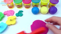 Learn Colors with Play Doh Balls Elephant Baby Rocking Horse Cherry Molds Fun & Creative f