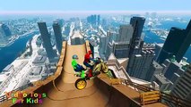 Motocicleta vídeos para Niños hombre araña moto vídeos para Niños vivero rimas canciones