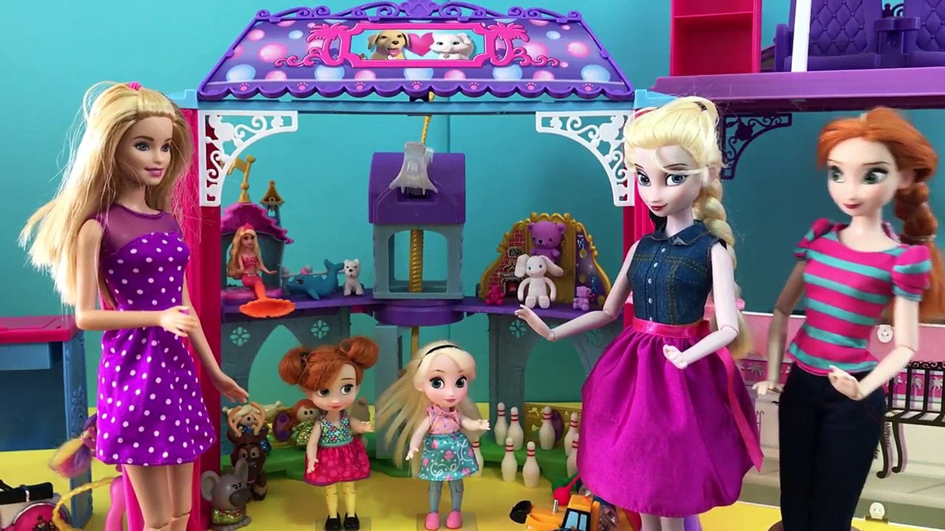 Toy Hunt! Elsa & Anna Toddlers go Toy Shop! Barbies Toy Store! Little Anna  has a Tantrum +Balloons! - Dailymotion Video