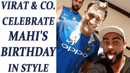 MS Dhoni turns 36: Virat Kohli and Team India celebrate Mahi's birthday | Oneindia News