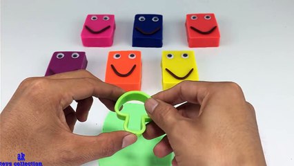 Животное цвета тесто лицо для весело дитя Узнайте пресс-формы играть прямоугольник смайлик с moldscreative