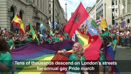 Thousands march in London for gay Pride milestone