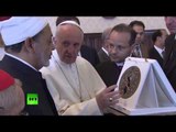 Pope Francis welcomes Grand Imam of Al-Azhar, one of Sunni top clerics