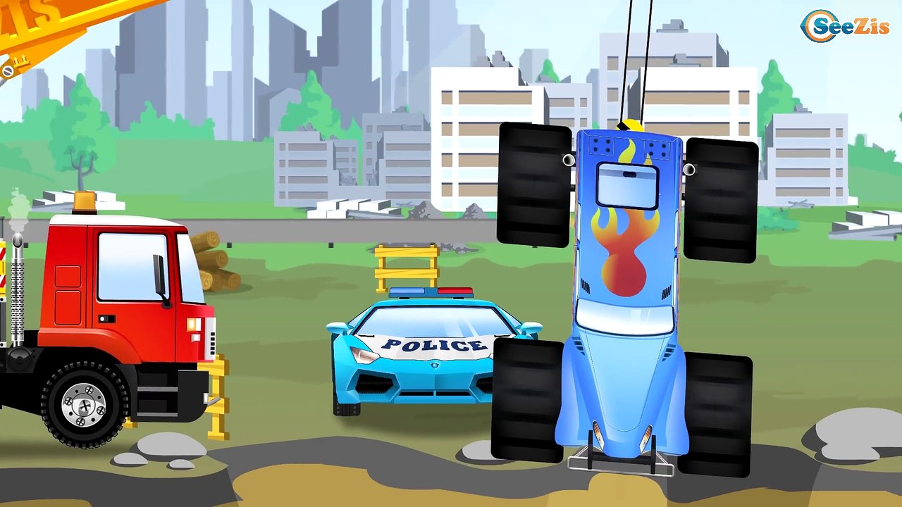 Монстр Трак ГОНКИ Мультики для детей МАШИНКИ в Городе Сборник 30 Минут Видео для детей