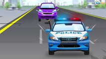 The Police Car Catching Bad Cars New Kids Cartoon | Police Chase Kids Video