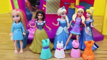 Frozen Elsa Polly Pocket ❤ Disney Princess Barbie Magic Clip Salon Color Change Makeover