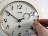 PETER MAX BILL TOP! Clock   Timer 8 Day Mid Century 1950s German Vintage Ceramic