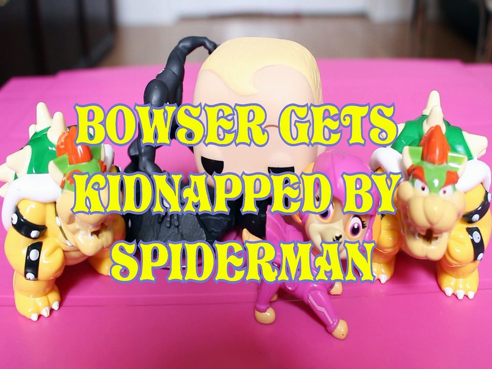 BOWSER GETS KIDNAPPED BY SPIDERMAN BOSS BABY  SKYE SUPER MARIO MARVEL Toys Kids Video DREAMWORKS KART HOMECOMING BLACK S