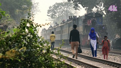 Jayantika Express Train Passing Near Tongi Bridge in 4K