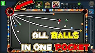 all balls in one pocket and without spen with full power shots - 8 Ball Pool