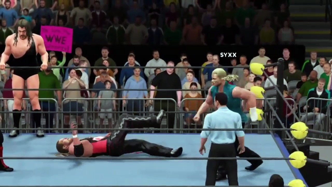 Lex_Luger Giant vs Outsiders Superbrawl VII WCW tag team championship WWE 2K17 simulation with real commentary