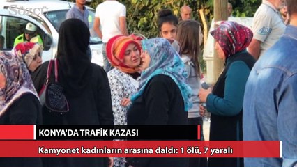 Kamyonet kadınların arasına daldı
